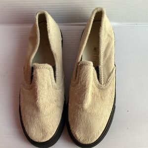 Sperry Top-Sider Women's Beige Cow Fur Slip-On Loafers Size 6.5M